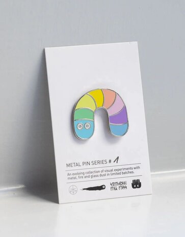 Studio Arhoj Studio Arhoj Metal Pin Series #1 Pastel Worm Studio Arhoj Studio Arhoj Metal Pin Series #1 Pastel Worm