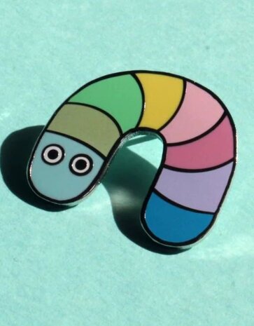 Studio Arhoj Studio Arhoj Metal Pin Series #1 Pastel Worm Studio Arhoj Studio Arhoj Metal Pin Series #1 Pastel Worm