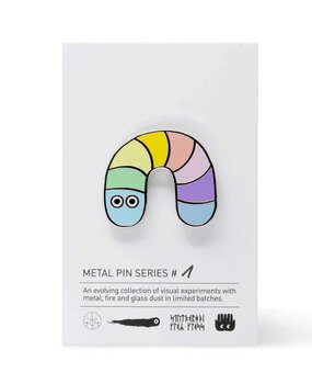 Studio Arhoj Studio Arhoj Metal Pin Series #1 Pastel Worm Studio Arhoj Studio Arhoj Metal Pin Series #1 Pastel Worm
