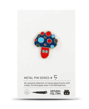 Studio Arhoj Studio Arhoj Metal Pin Series Shroom red/blue Studio Arhoj Studio Arhoj Metal Pin Series Shroom red/blue