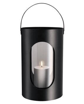 EKTA Living - by Wirth EKTA Living Lantaarn Zwart metaal 22x35cm met glas Large