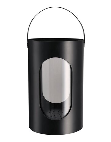 EKTA Living - by Wirth EKTA Living Lantern Black metal 22x35cm with glass Large