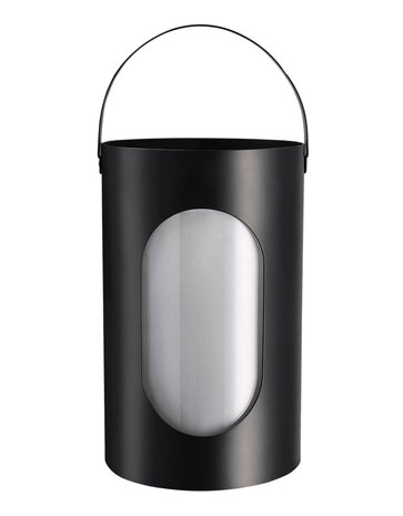EKTA Living - by Wirth EKTA Living Lantern Black metal 22x35cm with glass Large