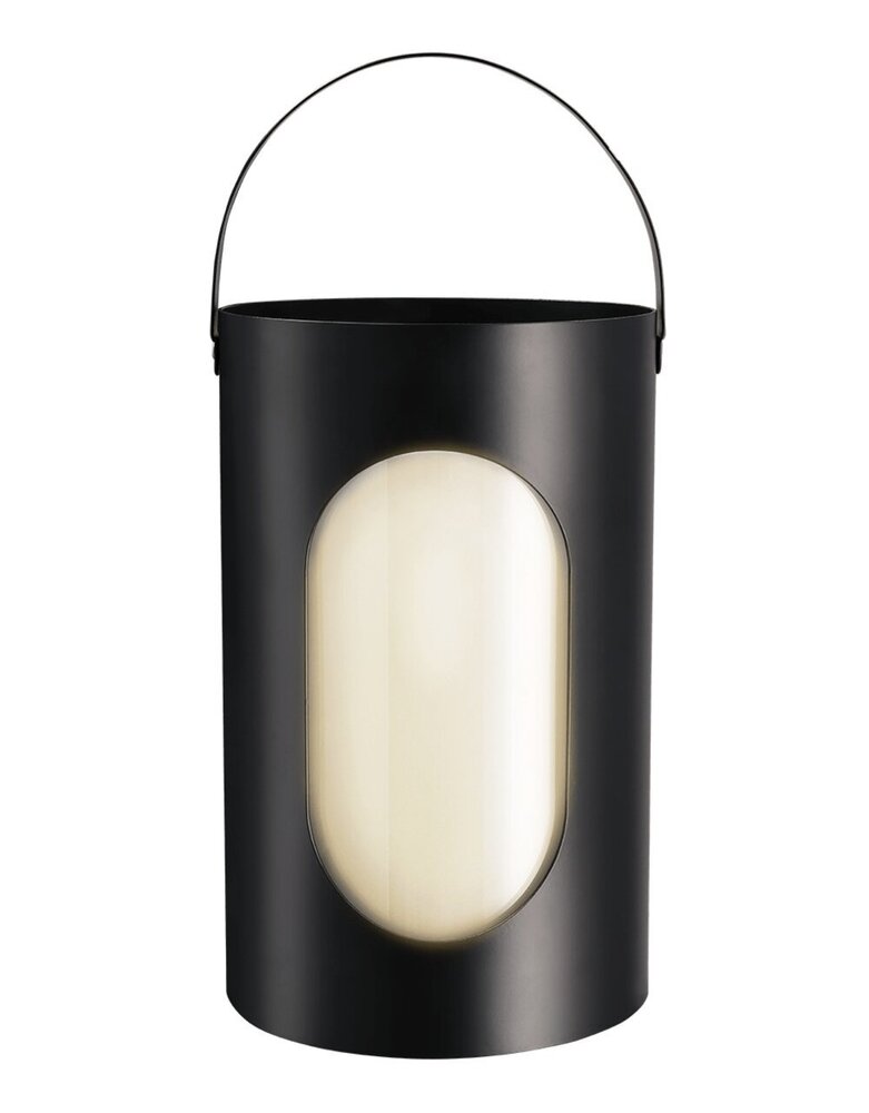 EKTA Living - by Wirth EKTA Living Lantern Black metal 22x35cm with glass Large