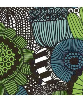 Marimekko Marimekko Siirtolapuutarha Green Paper Napkin 33x33cm Marimekko Marimekko Siirtolapuutarha Green Paper Napkin 33x33cm
