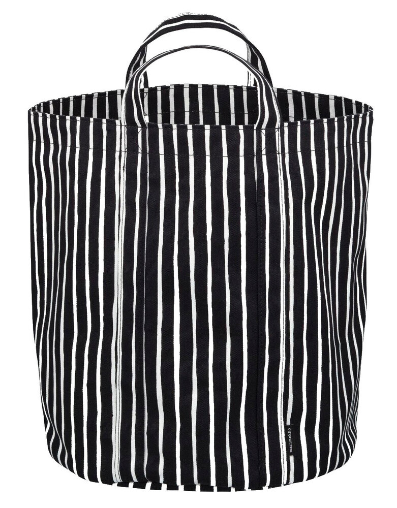 Marimekko Marimekko Piccolo storage box Ø32cm H37cm black Marimekko Marimekko Piccolo storage box Ø32cm H37cm black