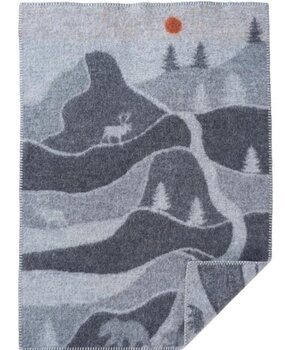Klippan Klippan Hike wollen wiegdeken 65x90cm Grijs