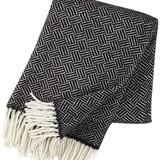 Klippan Klippan Samba wool blanket 130x200 black made of 100% lamb's wool Klippan Klippan Samba wool blanket 130x200 black made of 100% lamb's wool