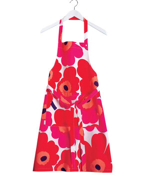 Marimekko Marimekko Unikko kitchen apron pink red
