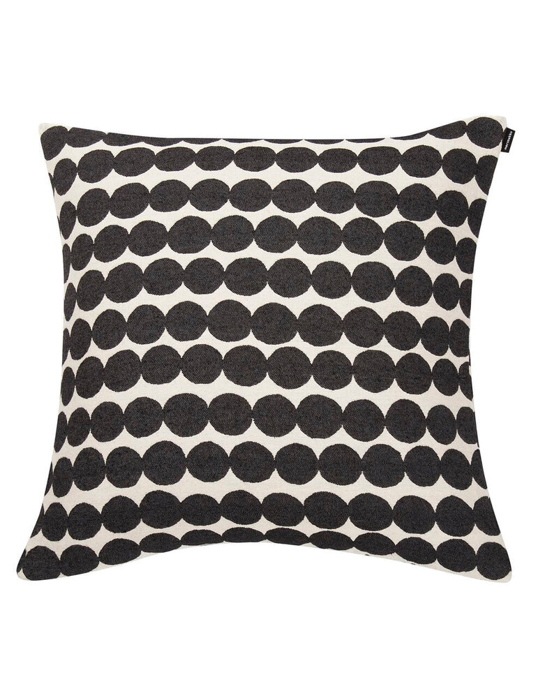 Marimekko Marimekko Räsymatto kussenhoes zwart 50x50cm katoen / linnen mix Marimekko Marimekko Räsymatto kussenhoes zwart 50x50cm katoen / linnen mix