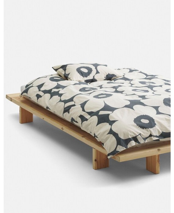 Marimekko 240x220cm dekbedovertrek met 2 kussenslopen Unikko Charcoal