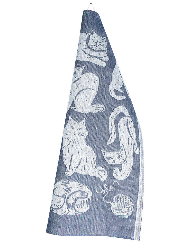 Lapuan Kankurit Lapuan Kankurit Kissanpäivät cat tea towel 46x70cm Blueberry Lapuan Kankurit Lapuan Kankurit Kissanpäivät cat tea towel 46x70cm Blueberry