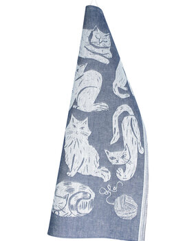 Lapuan Kankurit Lapuan Kankurit Kissanpäivät cat tea towel 46x70cm Blueberry Lapuan Kankurit Lapuan Kankurit Kissanpäivät cat tea towel 46x70cm Blueberry