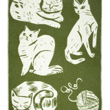 Lapuan Kankurit Lapuan Kankurit Kissanpäivät wool plaid 90x130cm olive green Lapuan Kankurit Lapuan Kankurit Kissanpäivät wool plaid 90x130cm olive green