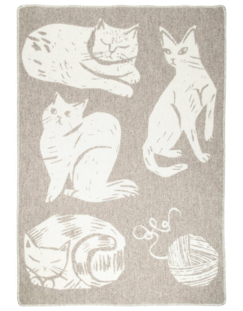 Lapuan Kankurit Lapuan Kankurit Kissanpäivät wool plaid 90x130cm beige Lapuan Kankurit Lapuan Kankurit Kissanpäivät wool plaid 90x130cm beige