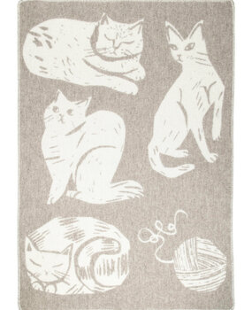 Lapuan Kankurit Lapuan Kankurit Kissanpäivät wool plaid 90x130cm beige Lapuan Kankurit Lapuan Kankurit Kissanpäivät wool plaid 90x130cm beige