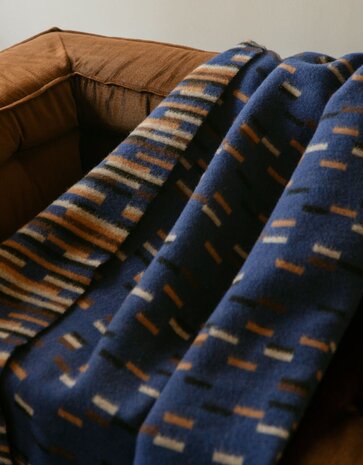 Lapuan Kankurit Lapuan Kankurit Yllätys wollen plaid 130x180 blauw kaneel