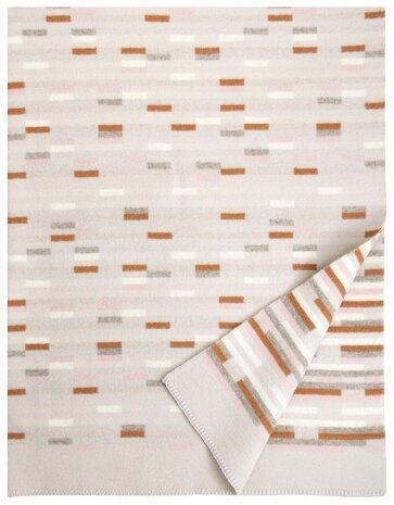 Lapuan Kankurit Lapuan Kankurit Yllätys wollen plaid 130x180 beige roze