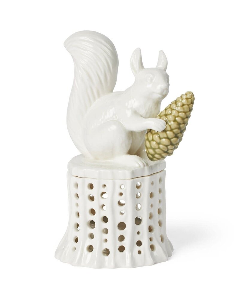 Dottir Nordic Design Dottir Winter Stories Squirrel on tree stump tea light holder Dottir Nordic Design Dottir Winter Stories Squirrel on tree stump tea light holder