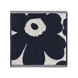 Marimekko Marimekko Unikko handdoek 30x30cm katoen linnen mix donkerblauw Marimekko Marimekko Unikko handdoek 30x30cm katoen linnen mix donkerblauw
