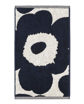 Marimekko Marimekko Unikko towel 30x50cm cotton linen mix dark blue Marimekko Marimekko Unikko towel 30x50cm cotton linen mix dark blue