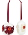 Marimekko Unikko Hang ornament set of 2 red and beige Marimekko Unikko Hang ornament set of 2 red and beige