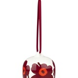Marimekko Marimekko Unikko Hang ornament rood keramiek Marimekko Marimekko Unikko Hang ornament rood keramiek