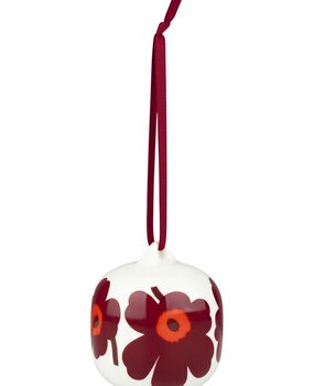 Marimekko Marimekko Unikko Hang ornament rood keramiek