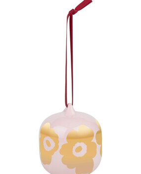 Marimekko Marimekko Unikko Hang ornament pink gold Marimekko Marimekko Unikko Hang ornament pink gold