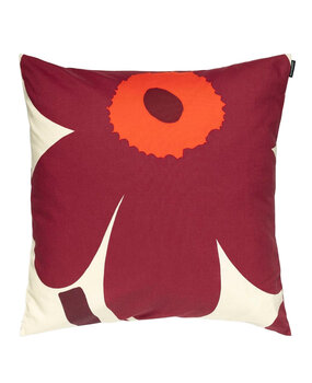 Marimekko Marimekko Unikko cushion cover 50x50cm burgundy red Marimekko Marimekko Unikko cushion cover 50x50cm burgundy red
