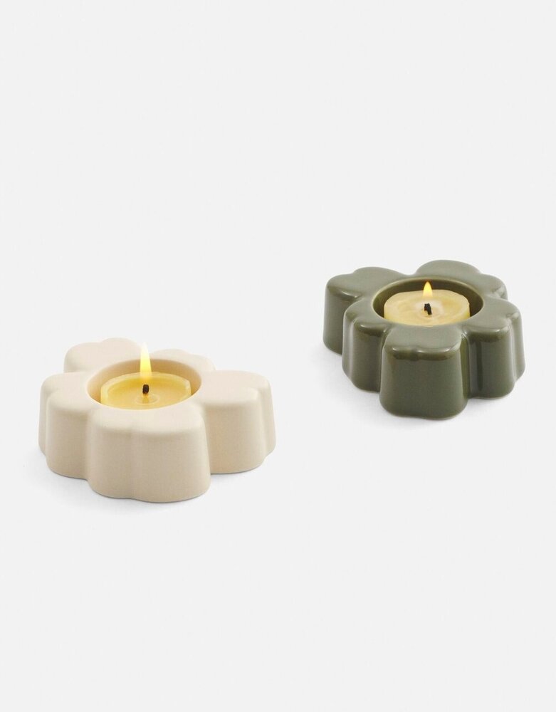 Marimekko Marimekko Unikko theelichthouder hooigeel Marimekko Marimekko Unikko theelichthouder hooigeel