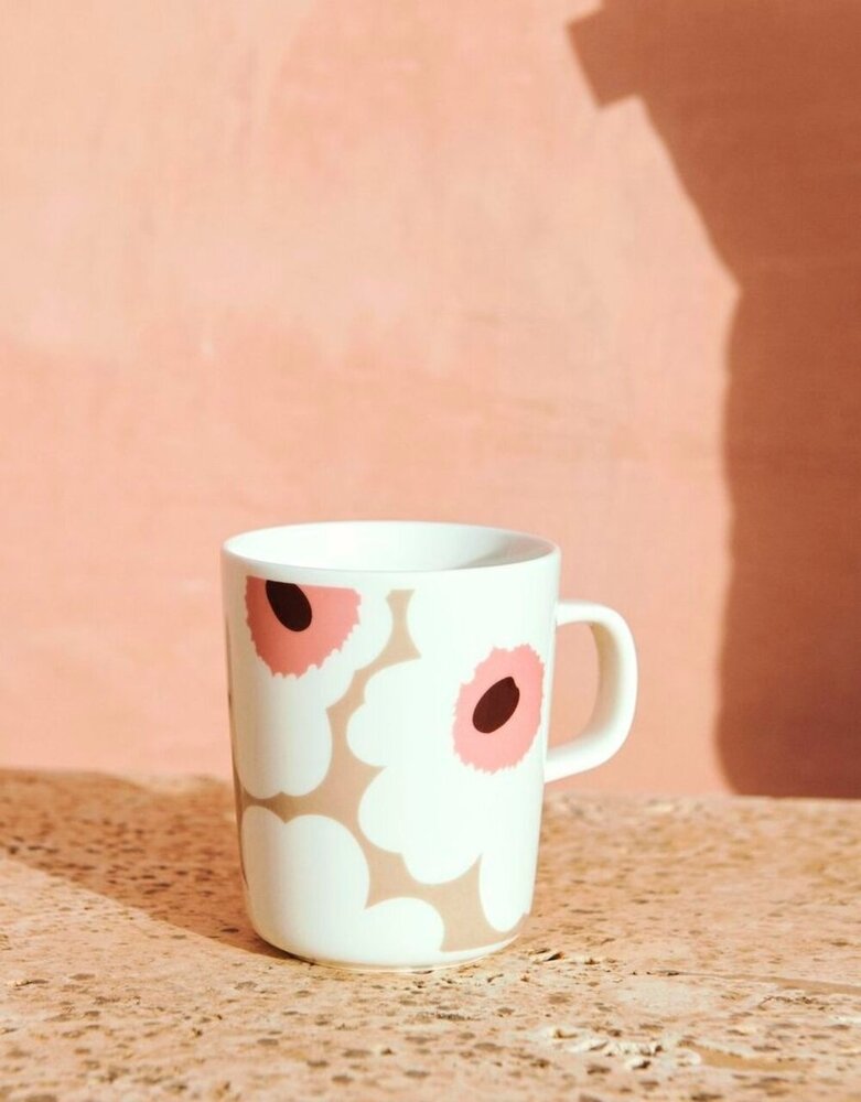 Marimekko Marimekko Unikko beker 2.5dl klei roze Marimekko Marimekko Unikko beker 2.5dl klei roze