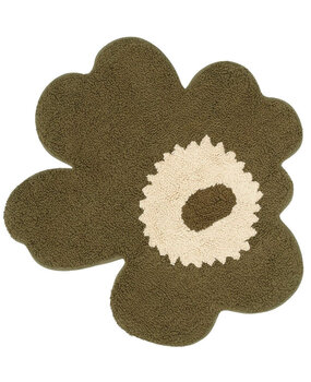 Marimekko Marimekko Unikko bath mat 73x74cm flower-shaped green (green umber) Marimekko Marimekko Unikko bath mat 73x74cm flower-shaped green (green umber)