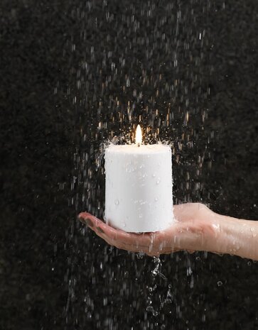 Uyuni Lighting Uyuni Lighting LED BUITEN kaars Ø8.4 x 10cm Wit ABS-Kunststof Uyuni Lighting Uyuni Lighting LED BUITEN kaars Ø8.4 x 10cm Wit ABS-Kunststof