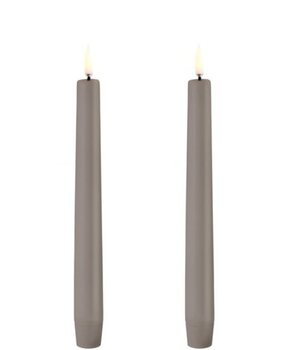 Uyuni Lighting Lighting LED Wax dinner candle 2 pieces Ø2.3 x 20.5cm sandstone