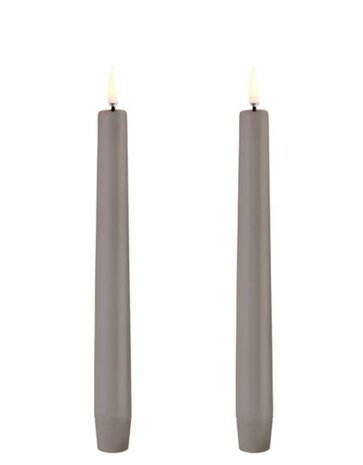 Uyuni Lighting Lighting LED Wax dinner candle 2 pieces Ø2.3 x 20.5cm sandstone Uyuni Lighting Lighting LED Wax dinner candle 2 pieces Ø2.3 x 20.5cm sandstone