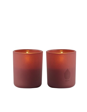 Uyuni Lighting Uyuni Lighting LED Wax kaars in glas Ø6 x H7cm Wijnrood set van 2 Uyuni Lighting Uyuni Lighting LED Wax kaars in glas Ø6 x H7cm Wijnrood set van 2