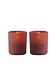 Uyuni Lighting LED Wax kaars in glas Ø6 x H7cm Wijnrood set van 2 Uyuni Lighting LED Wax kaars in glas Ø6 x H7cm Wijnrood set van 2