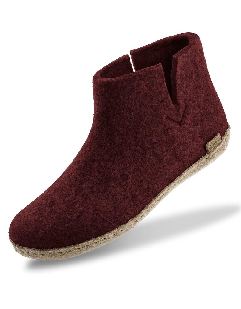 Glerups Glerups Boot met leren zool (diverse maten) Bietenrood Pantoffel Glerups Glerups Boot met leren zool (diverse maten) Bietenrood Pantoffel
