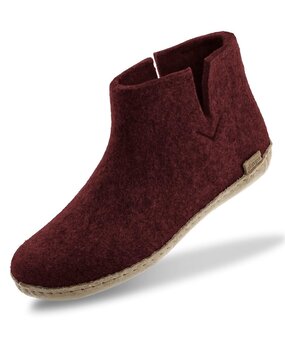 Glerups Glerups Boot met leren zool (diverse maten) Bietenrood Pantoffel