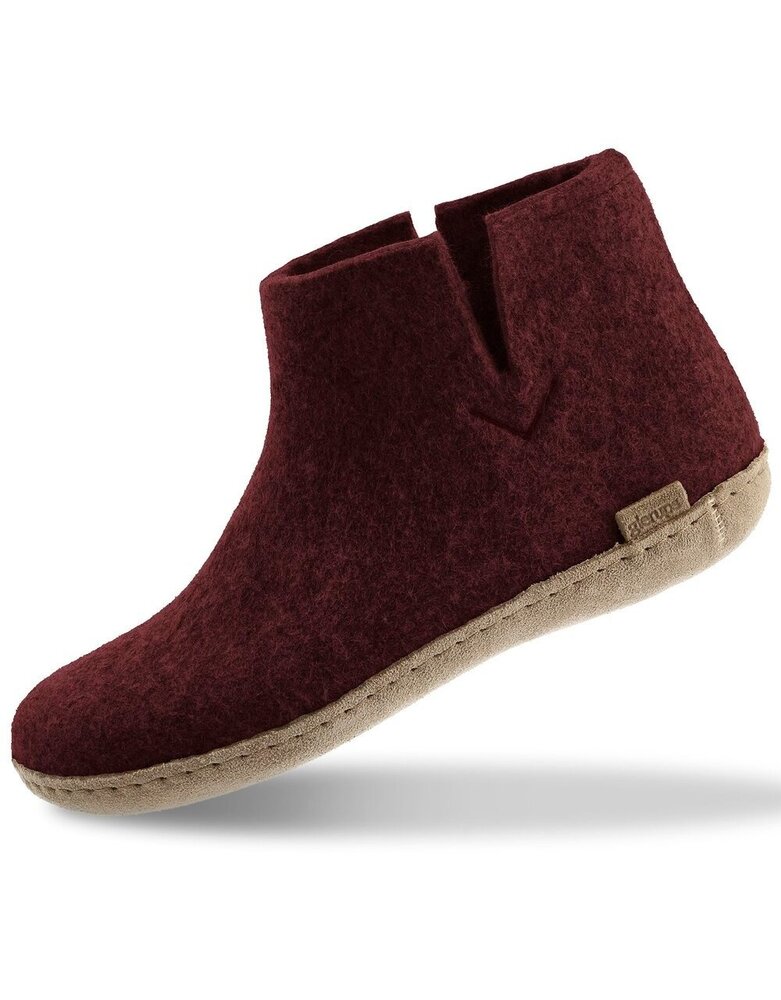 Glerups Glerups Boot met leren zool (diverse maten) Bietenrood Pantoffel Glerups Glerups Boot met leren zool (diverse maten) Bietenrood Pantoffel