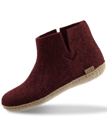 Glerups Glerups Boot met leren zool (diverse maten) Bietenrood Pantoffel Glerups Glerups Boot met leren zool (diverse maten) Bietenrood Pantoffel