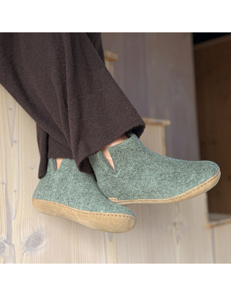 Glerups Glerups Boot with leather sole (various sizes) Moss green Glerups Glerups Boot with leather sole (various sizes) Moss green