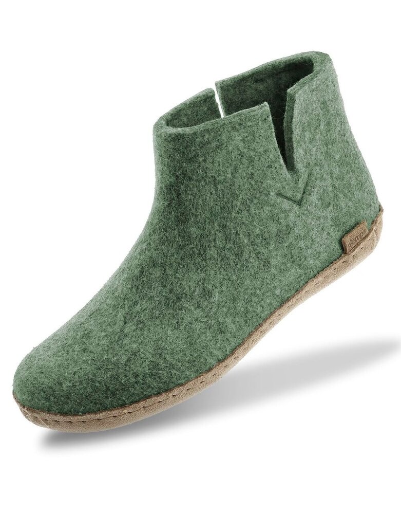 Glerups Glerups Boot with leather sole (various sizes) Moss green Glerups Glerups Boot with leather sole (various sizes) Moss green