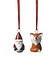 Pluto Design Fox & Santa pendants set of 2 H4cm Pluto Design Fox & Santa pendants set of 2 H4cm