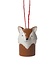Pluto Design Fox hanger met belletje H7cm Pluto Design Fox hanger met belletje H7cm