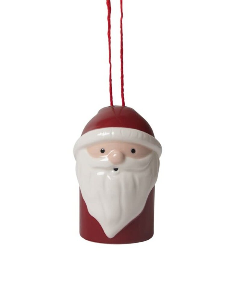 Pluto Design Pluto Design Santa pendant with bell H7.5cm Pluto Design Pluto Design Santa pendant with bell H7.5cm