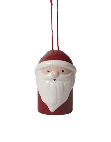 Pluto Design Pluto Design Santa pendant with bell H7.5cm Pluto Design Pluto Design Santa pendant with bell H7.5cm
