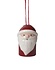 Pluto Design Santa pendant with bell H7.5cm Pluto Design Santa pendant with bell H7.5cm