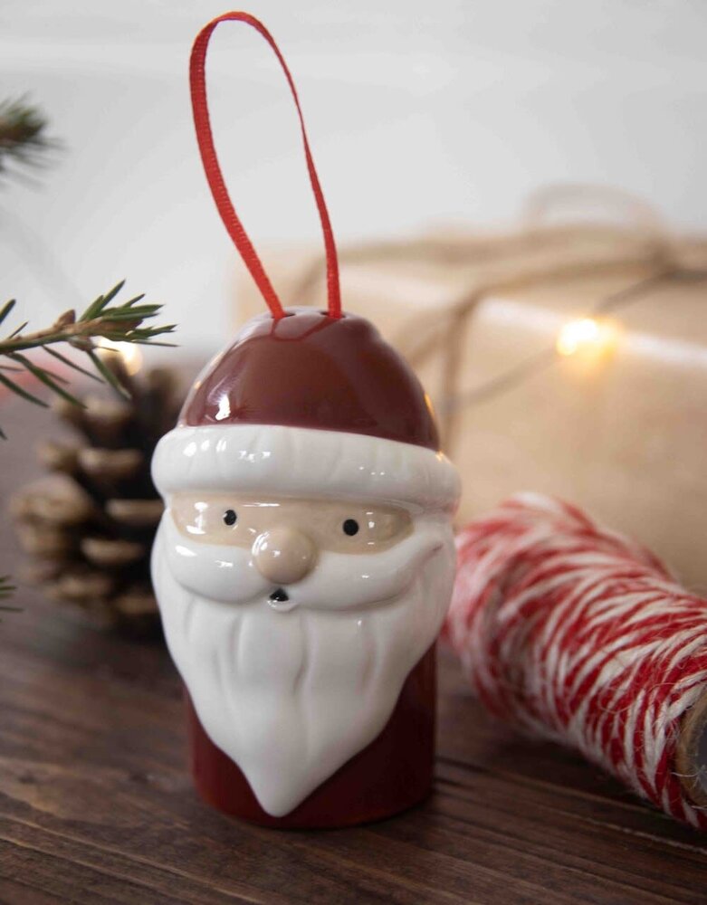 Pluto Design Pluto Design Santa pendant with bell H7.5cm Pluto Design Pluto Design Santa pendant with bell H7.5cm